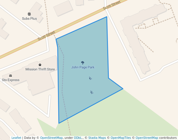 walking in John Page Park map in St. Catharines