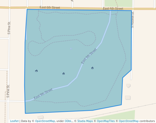 walking in Sixth Street Park map in Pratt