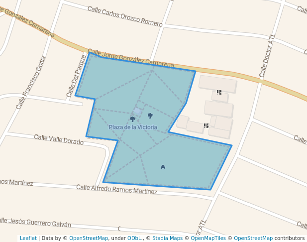 walking in Parque de la Paloma map in San Nicolás de los Garza