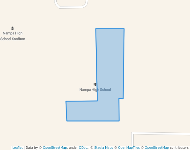 walking in Nampa High Park map in Nampa