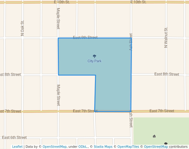 walking in City Park map in Clovis
