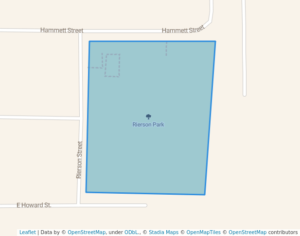 walking in Rierson Park map in Clovis