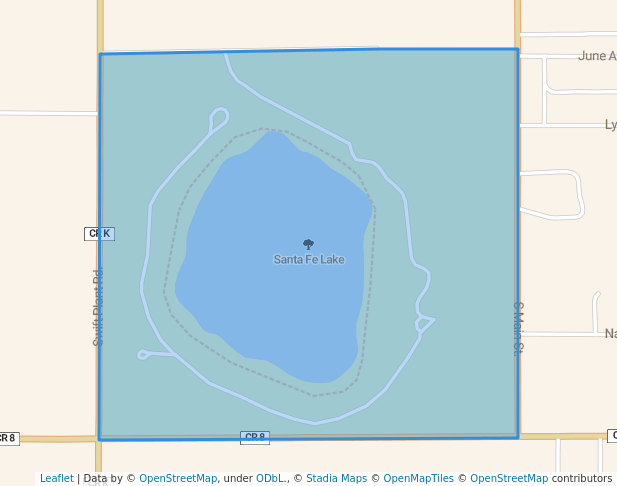 walking in Santa Fe Lake map in Clovis