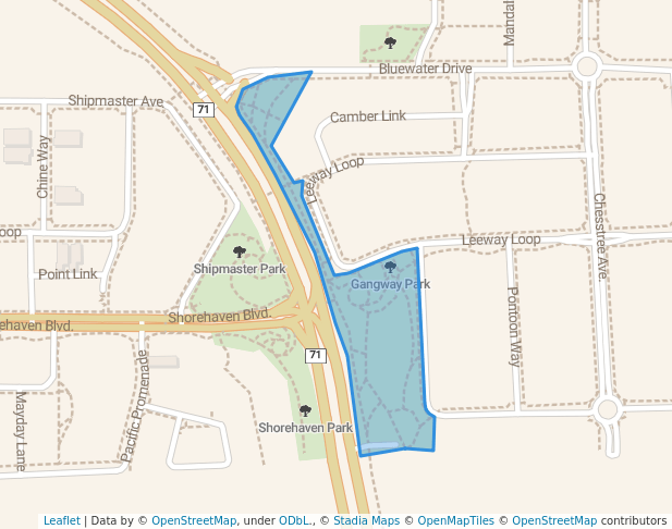 walking in Gangway Park map in Alkimos