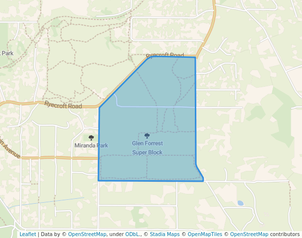 Glen Forrest Super Block in Glen Forrest | Map and Routes
