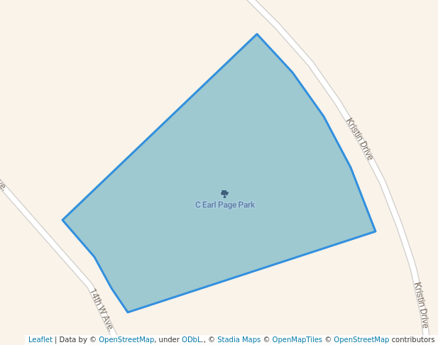 walking in C Earl Page Park map in Spencer