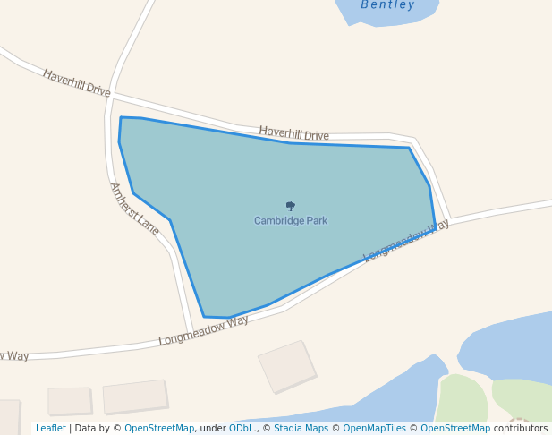 walking in Cambridge Park map in Evansville