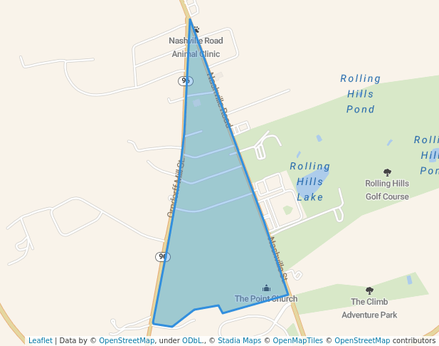 walking in Old Russellville Country Club Park map in Russellville