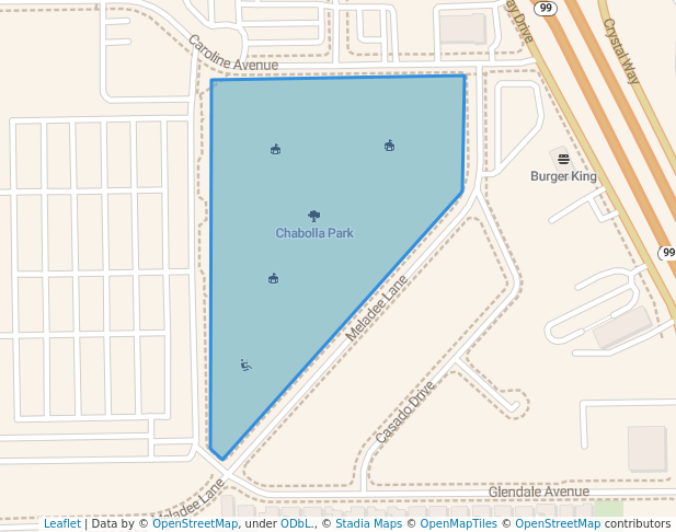 walking in Chabolla Park map in Galt