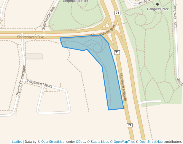 walking in Shorehaven Park map in Alkimos