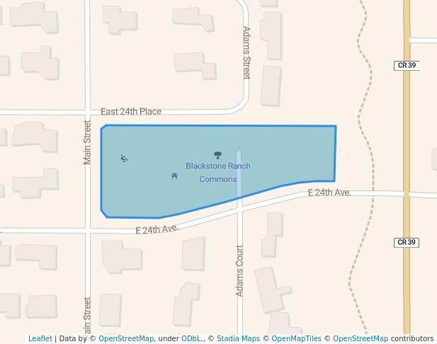 walking in Blackstone Ranch Commons map in Strasburg
