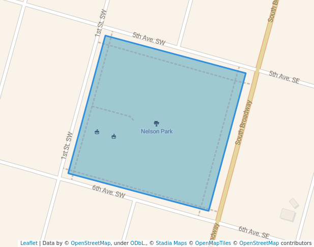 walking in Nelson Park map in Watertown