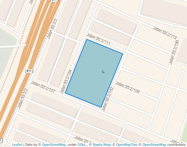 walking in SS2/107 Park map in Petaling Jaya