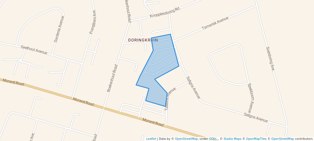 walking in Saligna Ave Park map in Klerksdorp