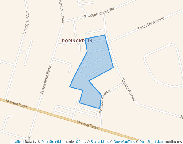 walking in Saligna Ave Park map in Klerksdorp