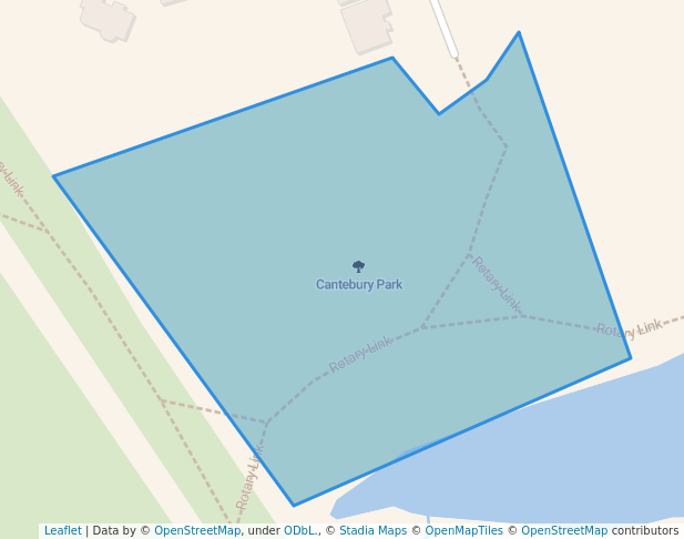 walking in Cantebury Park map in London