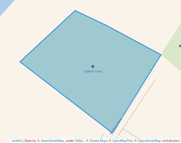 walking in Gabert Field map in Glendive