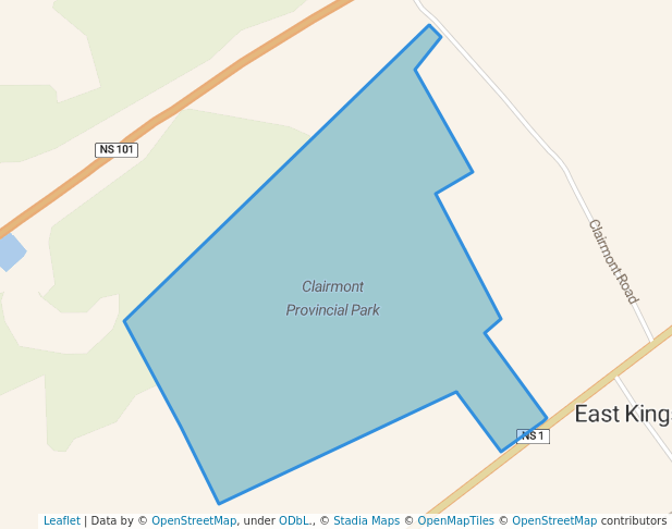 walking in Clairmont Provincial Park map in Kingston