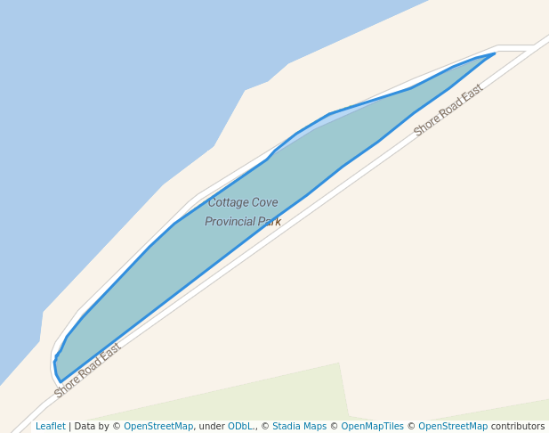 walking in Cottage Cove Provincial Park map in Middleton