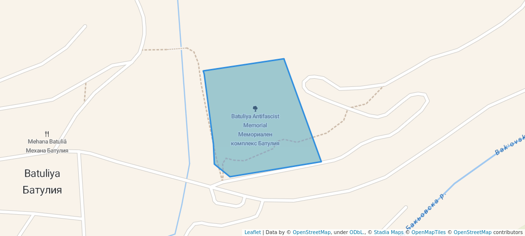 walking in Мемориален комплекс Батулия map in Batulia
