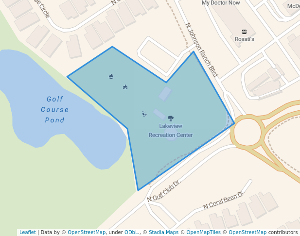 walking in Lakeview Recreation Center map in San Tan Valley