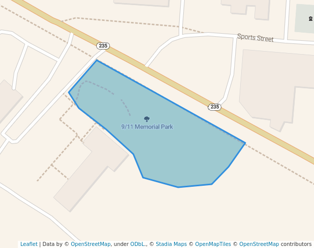 walking in 9/11 Memorial Park map in Fairborn