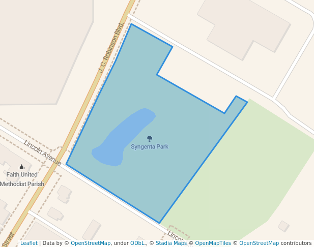 walking in Syngenta Park map in Waterloo