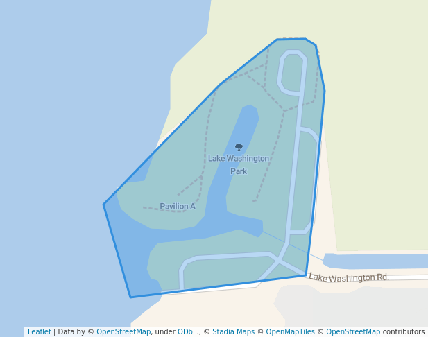 walking in Lake Washington Park map in Melbourne