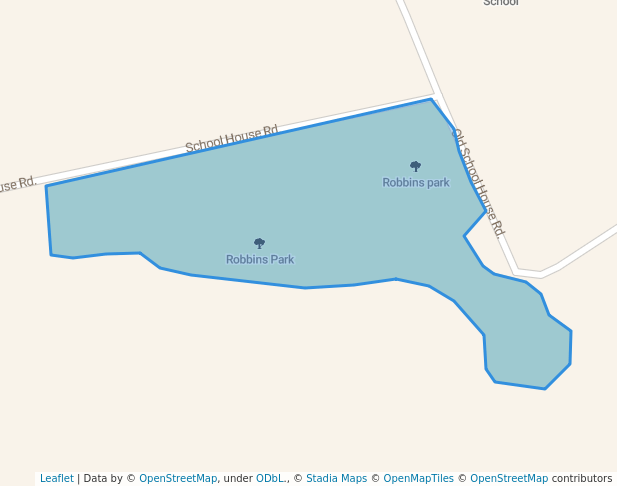 walking in Robbins Park map in Robbins