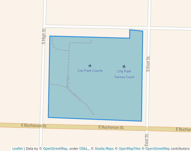 walking in City Park map in California