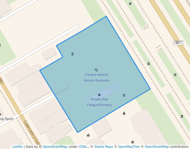 walking in Plaza Almirante Meléndez Bojar map in Las Palmas de Gran Canaria