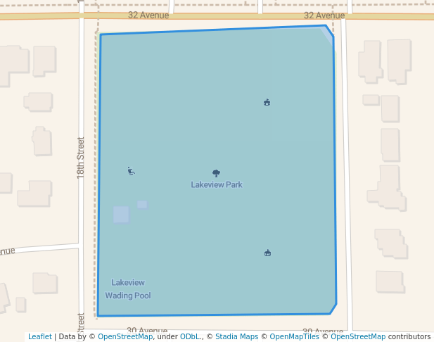 walking in Lakeview Park map in Vernon