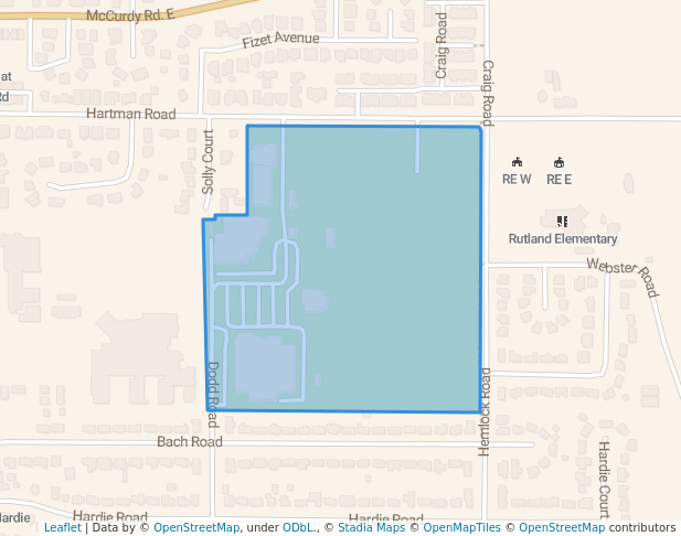 walking in Rutland Recreation Park map in Kelowna