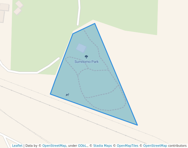 walking in Sumitomo Park map in Clifton