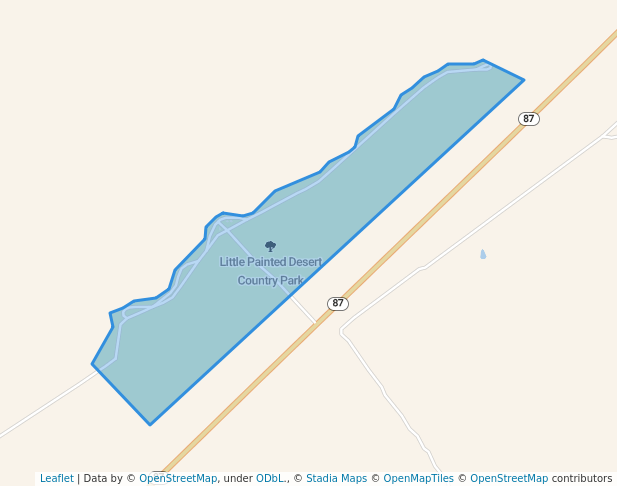 walking in Little Painted Desert Country Park map in Winslow