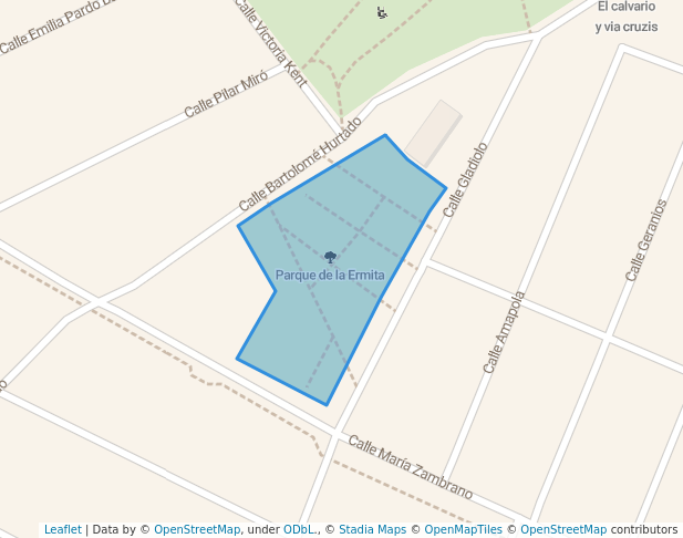 walking in Parque de la Ermita map in Parla