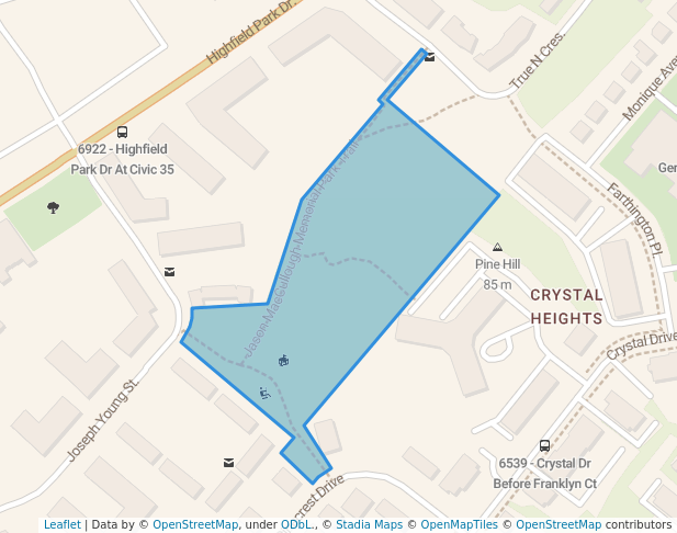 walking in Jason MacCullough Memorial Park map in Dartmouth