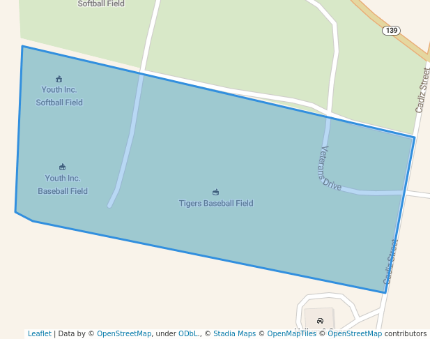 walking in VFW Park map in Princeton