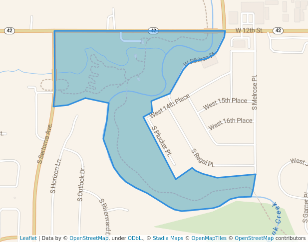 walking in Legacy Park map in Sioux Falls