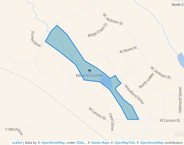 walking in Edwards City Park map in Knoxville