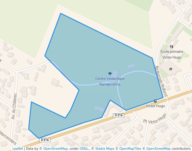 walking in Centre Védantique Ramakrishna map in Gretz-Armainvilliers