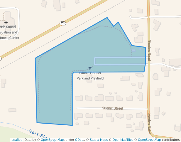 walking in Winnie Houser Park and Playfield map in Sedro-Woolley