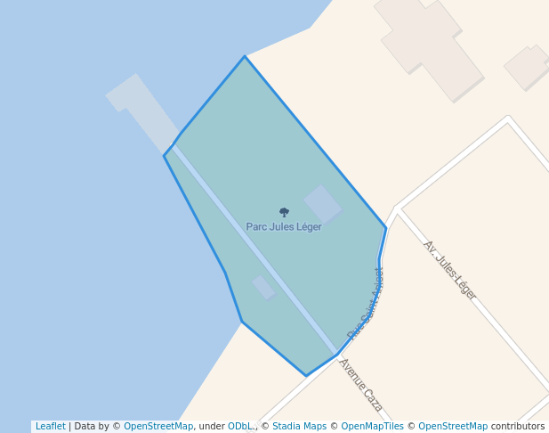walking in Parc Jules Léger map in Saint-Anicet