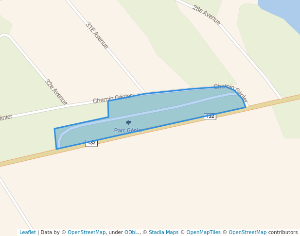 walking in Parc Génier map in Saint-Anicet