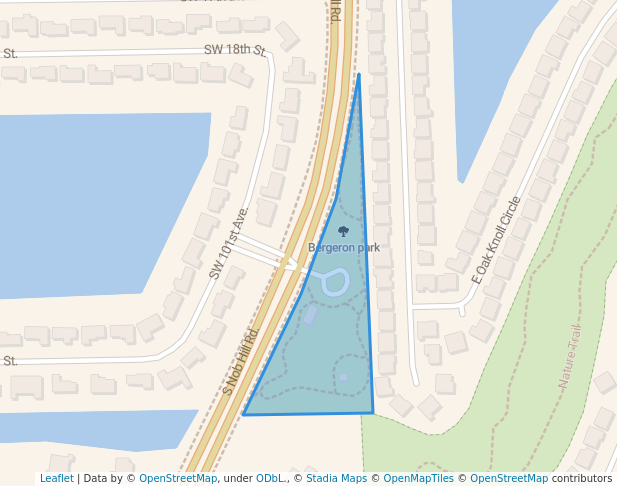 walking in Bergeron park map in Davie