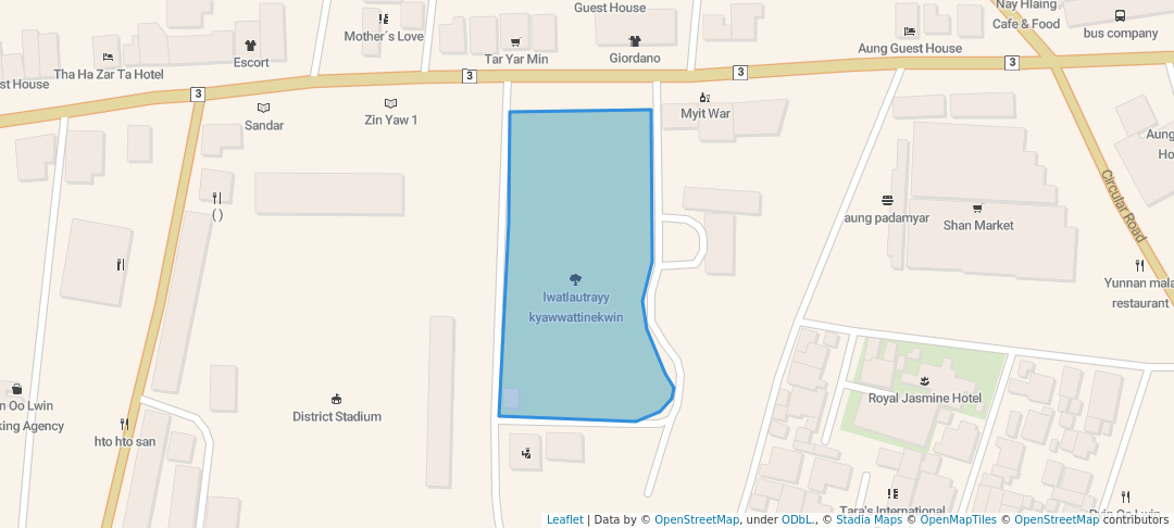walking in လွတ်လပ်ရေး ကျောက်တိုင်ကွင်း map in Maymyo
