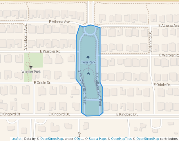 walking in Tern Park map in Gilbert