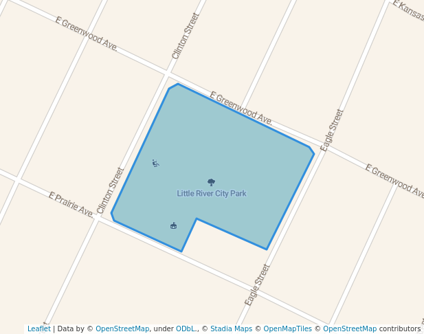 walking in Little River City Park map in Little River