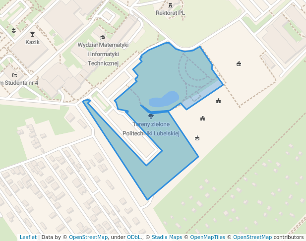 Tereny zielone Politechniki Lubelskiej