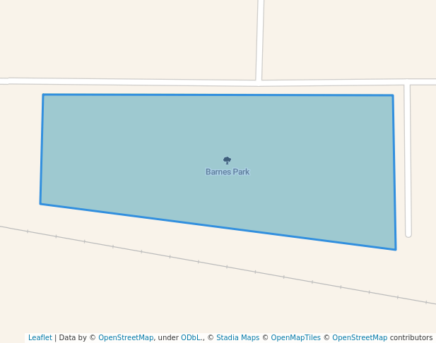 walking in Barnes Park map in Marion